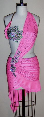 Pink Flamingo custom latin dress usa by zhanna kens