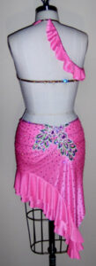 Pink Flamingo custom latin dress usa by zhanna kens