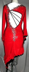 Red Hot Pop latin ballroom dress for competition