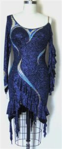 Midnight Illusion plus size competition rhythm dress front