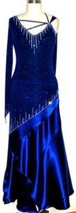 Sapphire Blue ballroom dancing gown