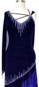 Sapphire Blue ballroom dancing gown
